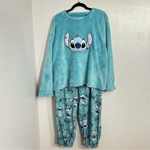 Stitch Blue Fleece Pajama Set 2X 18/20